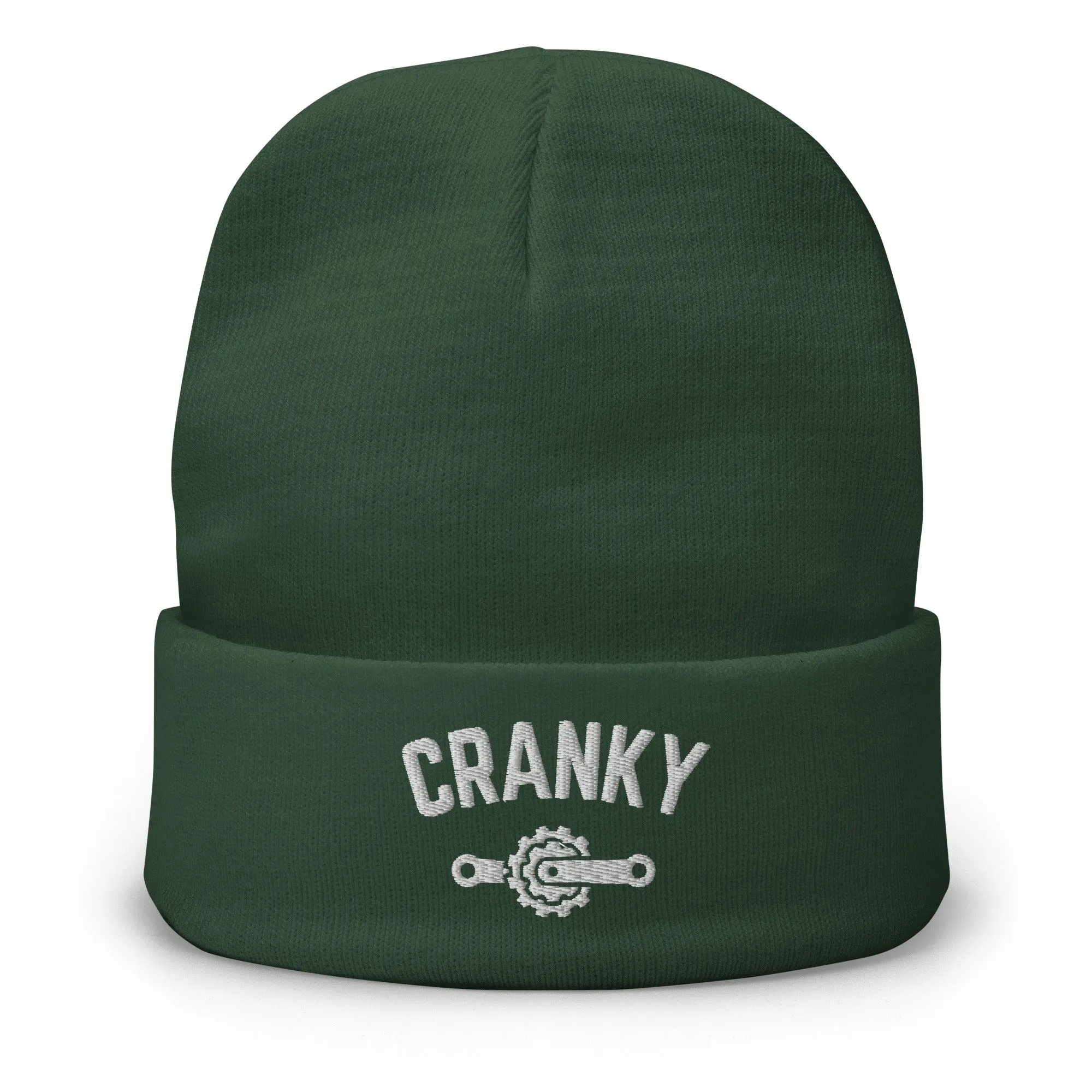 Cranky Embroidered Beanie, Cycling Cap, Funny Bike Hat, Bike Lover Gift, Cycling Gift, Cyclist Clothes, BMX, Mountain Bike Knit Hat