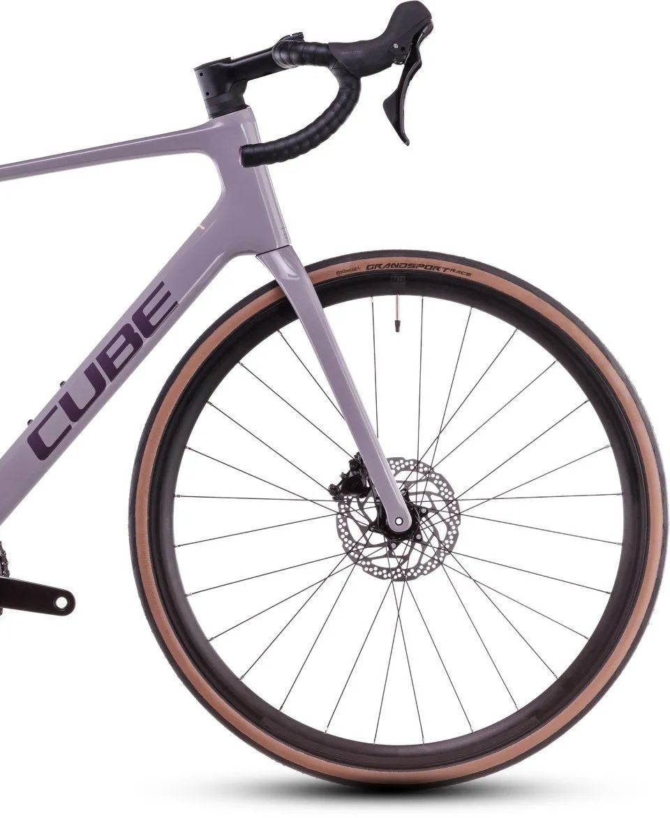 Cube Attain C:62 Race Carbon Road Bike 2025 - Plum Grey