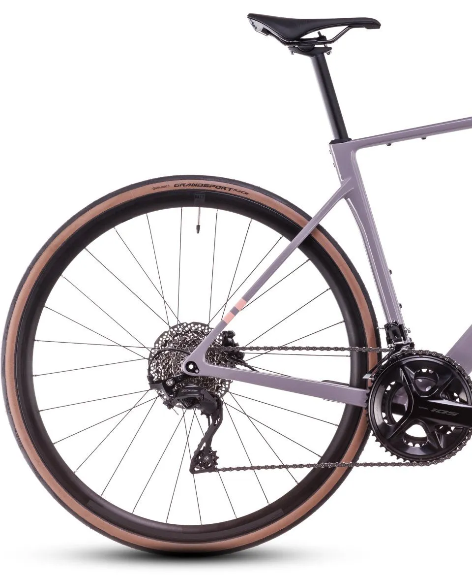 Cube Attain C:62 Race Carbon Road Bike 2025 - Plum Grey