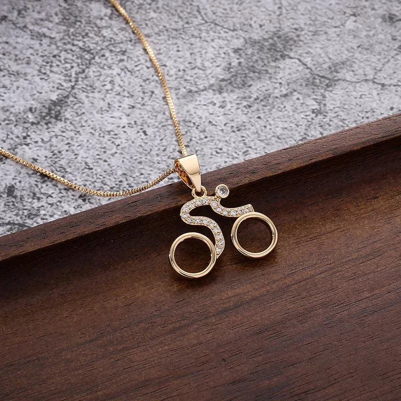 Cycolinks Velorosa Road Bicycle Necklace & Earring Set
