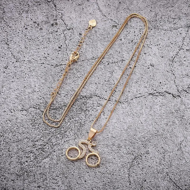 Cycolinks Velorosa Road Bicycle Necklace & Earring Set