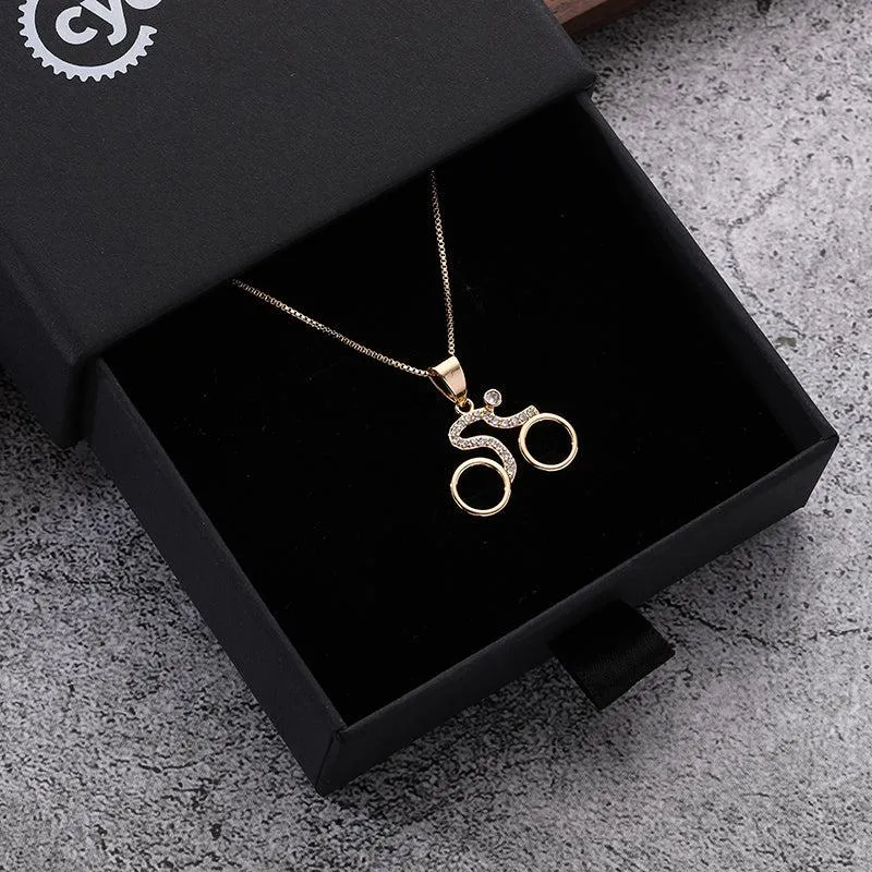 Cycolinks Velorosa Road Bicycle Necklace & Earring Set