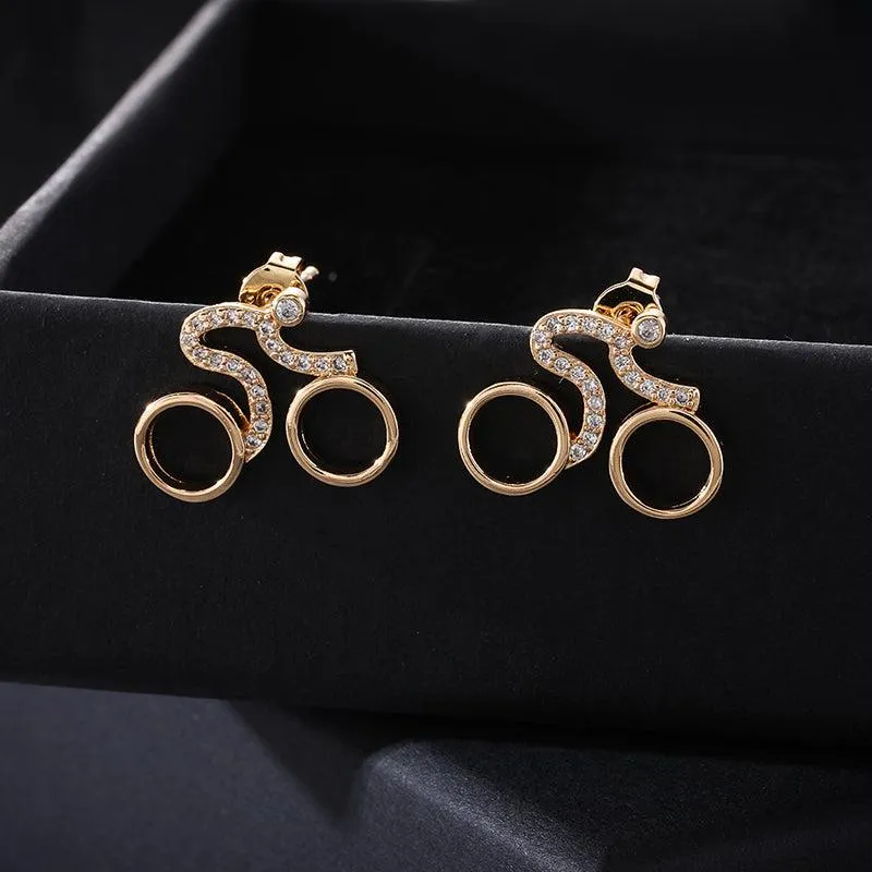 Cycolinks Velorosa Road Bicycle Necklace & Earring Set