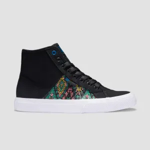 DC Manual Hi TX LE Shoes - Blue Plaid - Womens