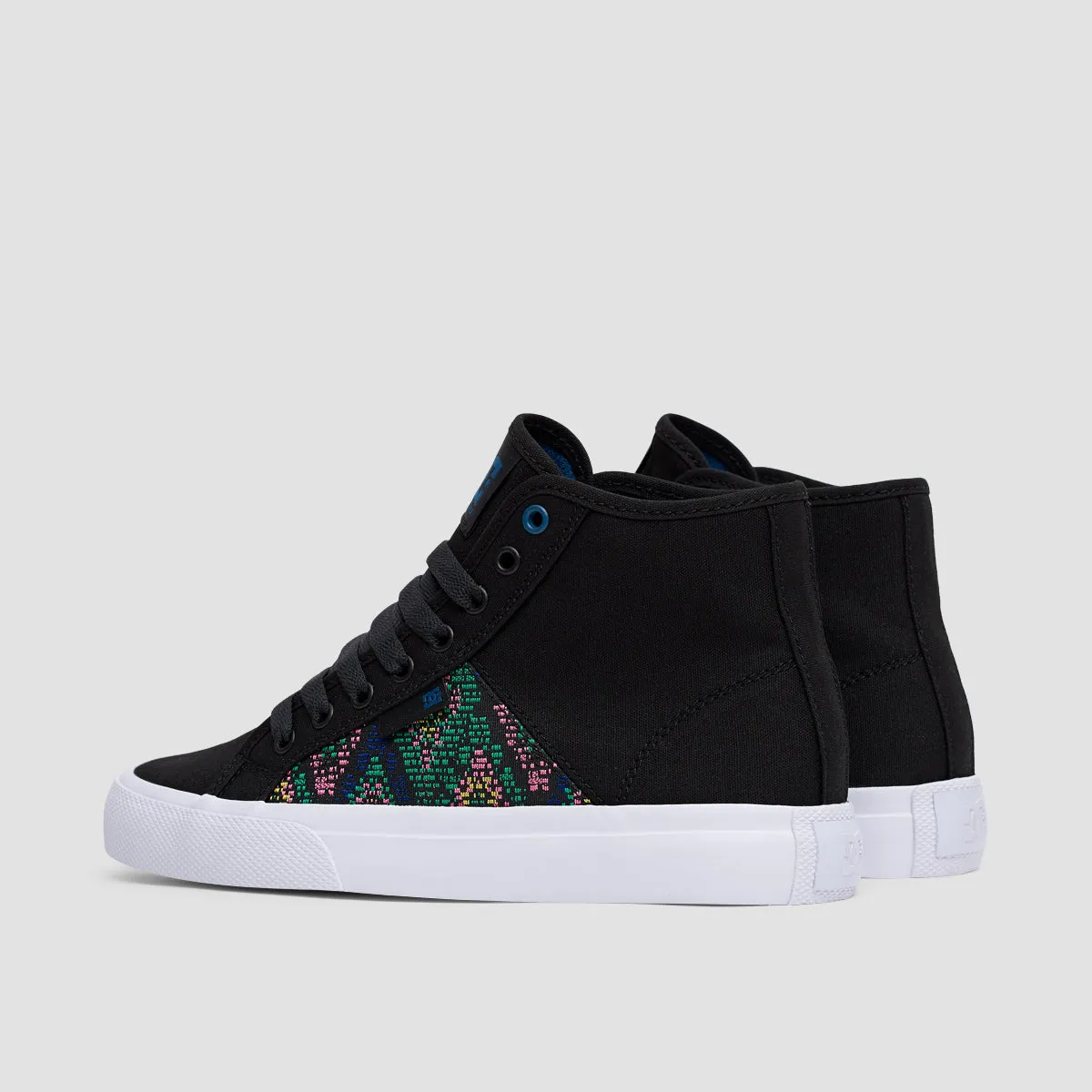 DC Manual Hi TX LE Shoes - Blue Plaid - Womens