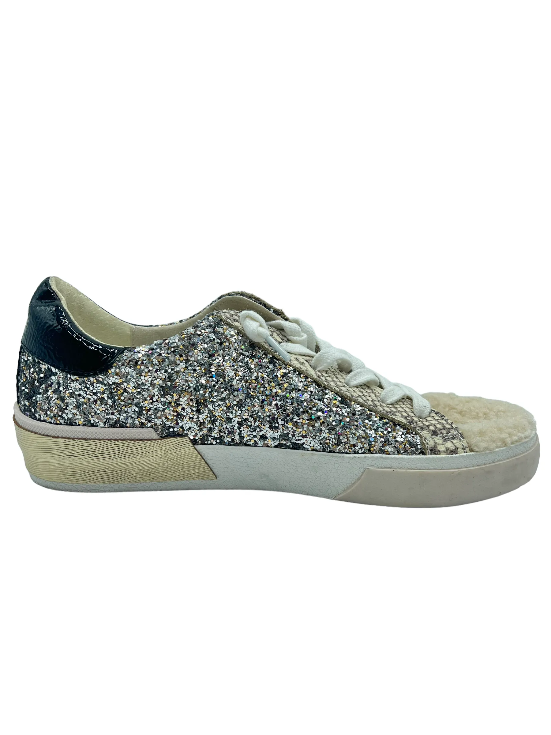 Dolce Vita Zina Glitter Shearling Size 7.5 Sneakers