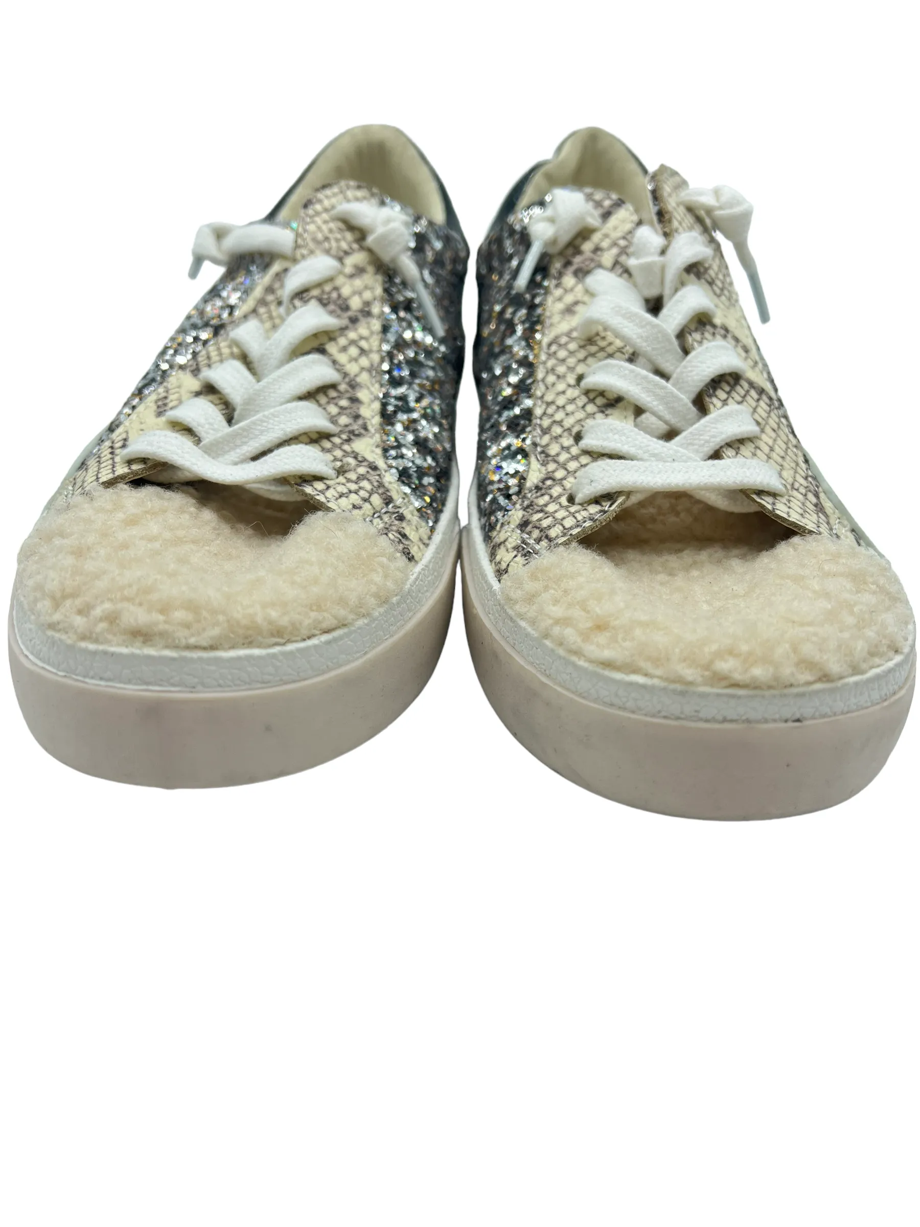 Dolce Vita Zina Glitter Shearling Size 7.5 Sneakers
