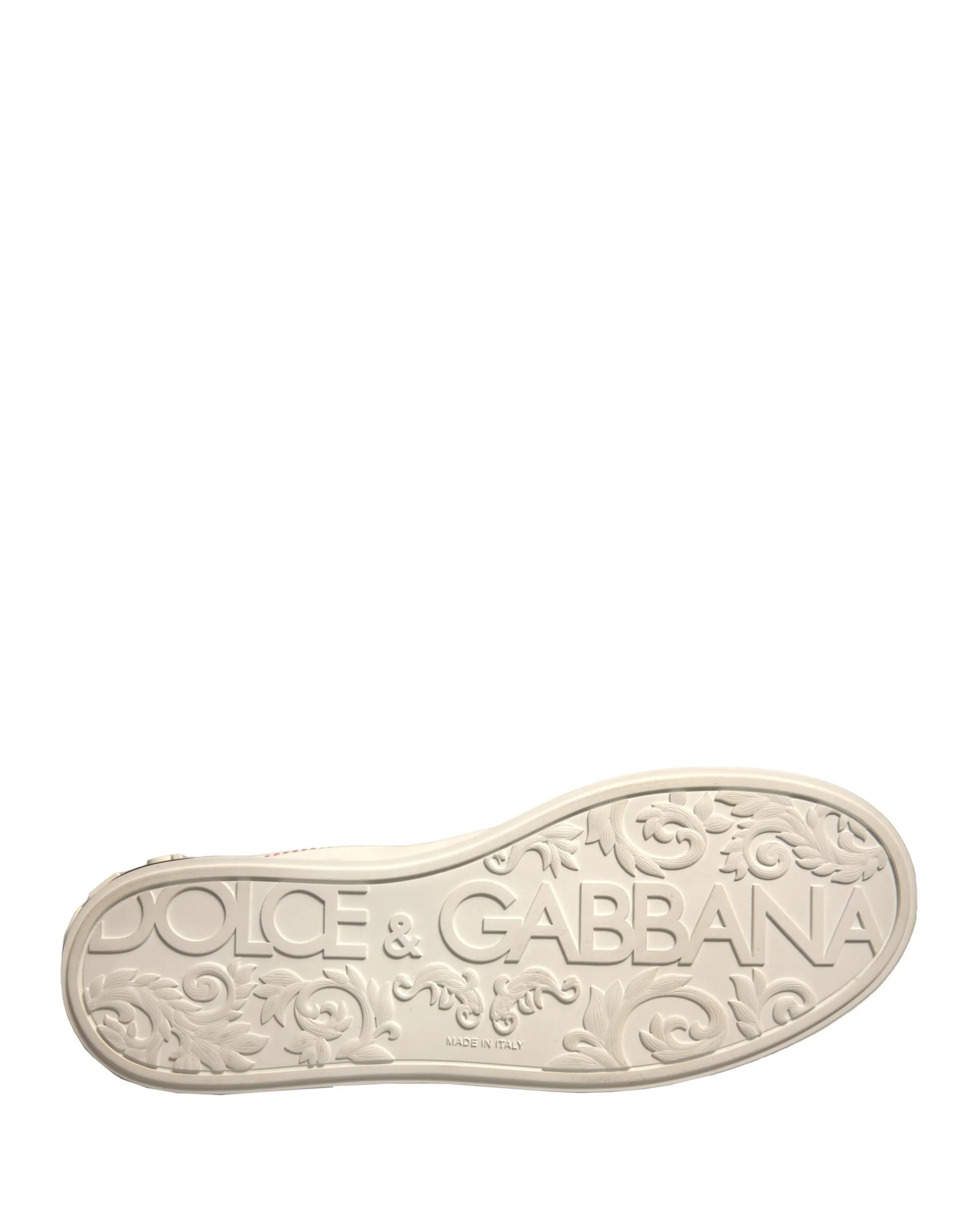Dolce&Gabbana Women Ivory Sneakers Leather Low Top Flat Trainer Shoes Sz EU 40.5