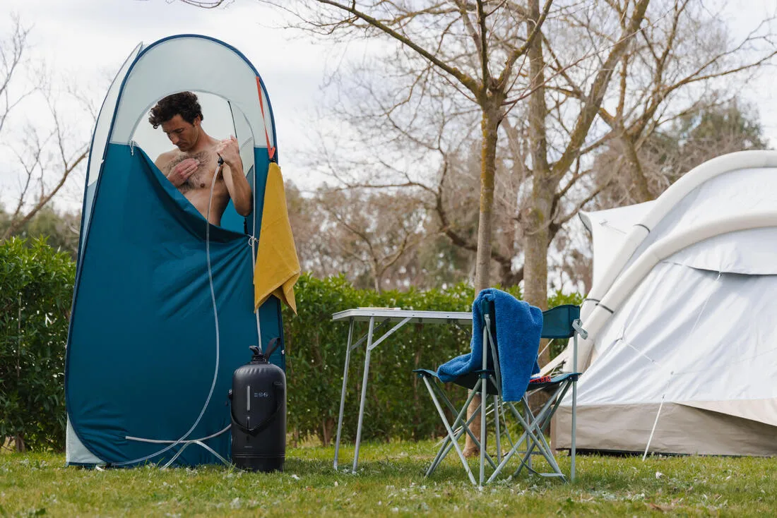 DOUCHE PRESSION SOLAIRE POUR LE CAMPING - 10 LITRES