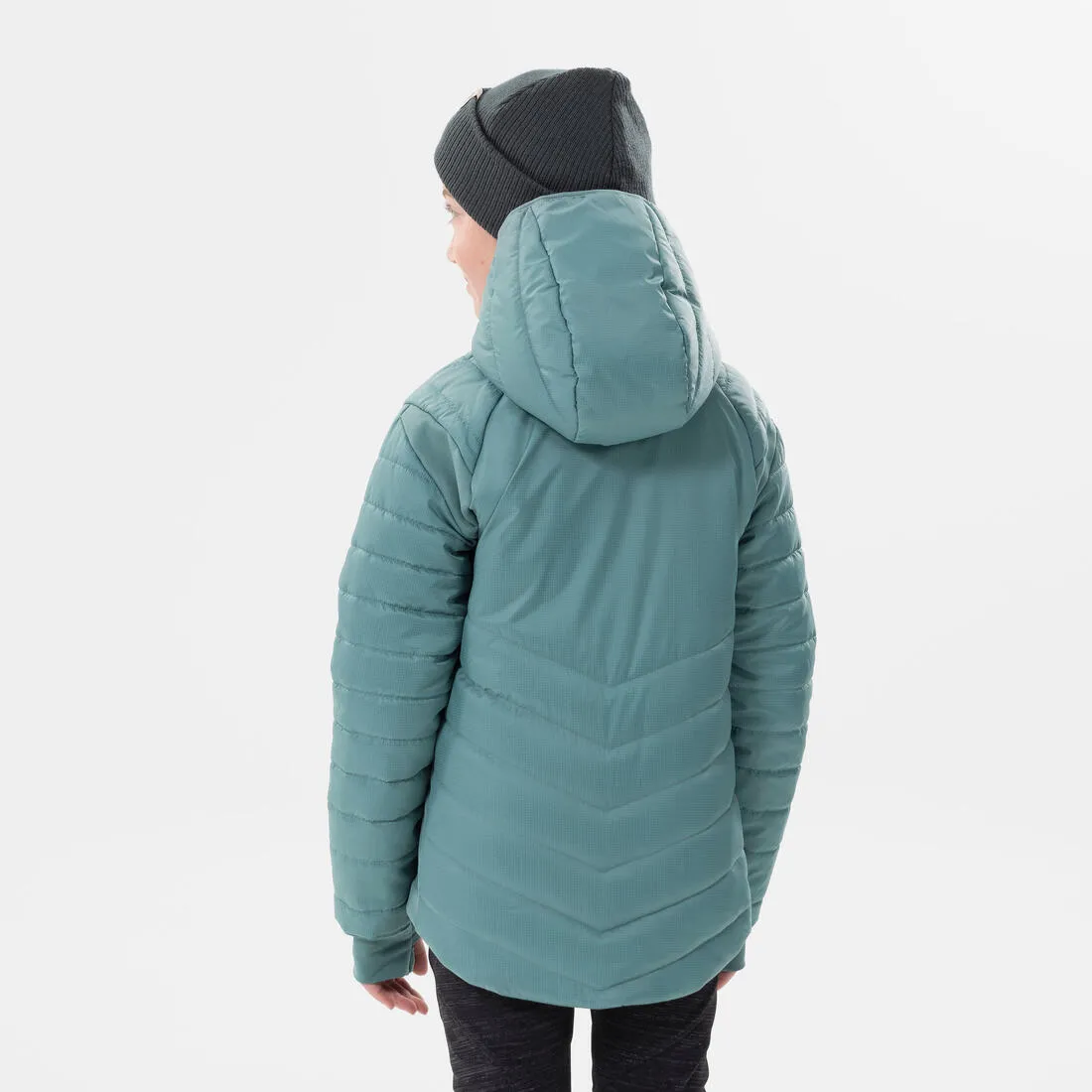 DOUDOUNE DE RANDONNÉE - HYBRIDE BLEU MARINE - ENFANT 7-15 ANS