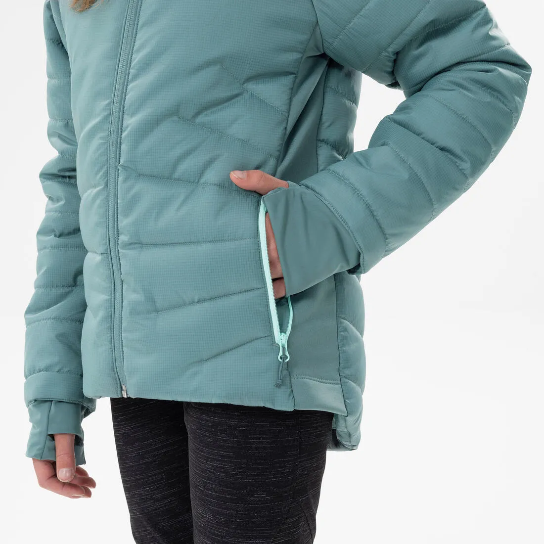 DOUDOUNE DE RANDONNÉE - HYBRIDE BLEU MARINE - ENFANT 7-15 ANS