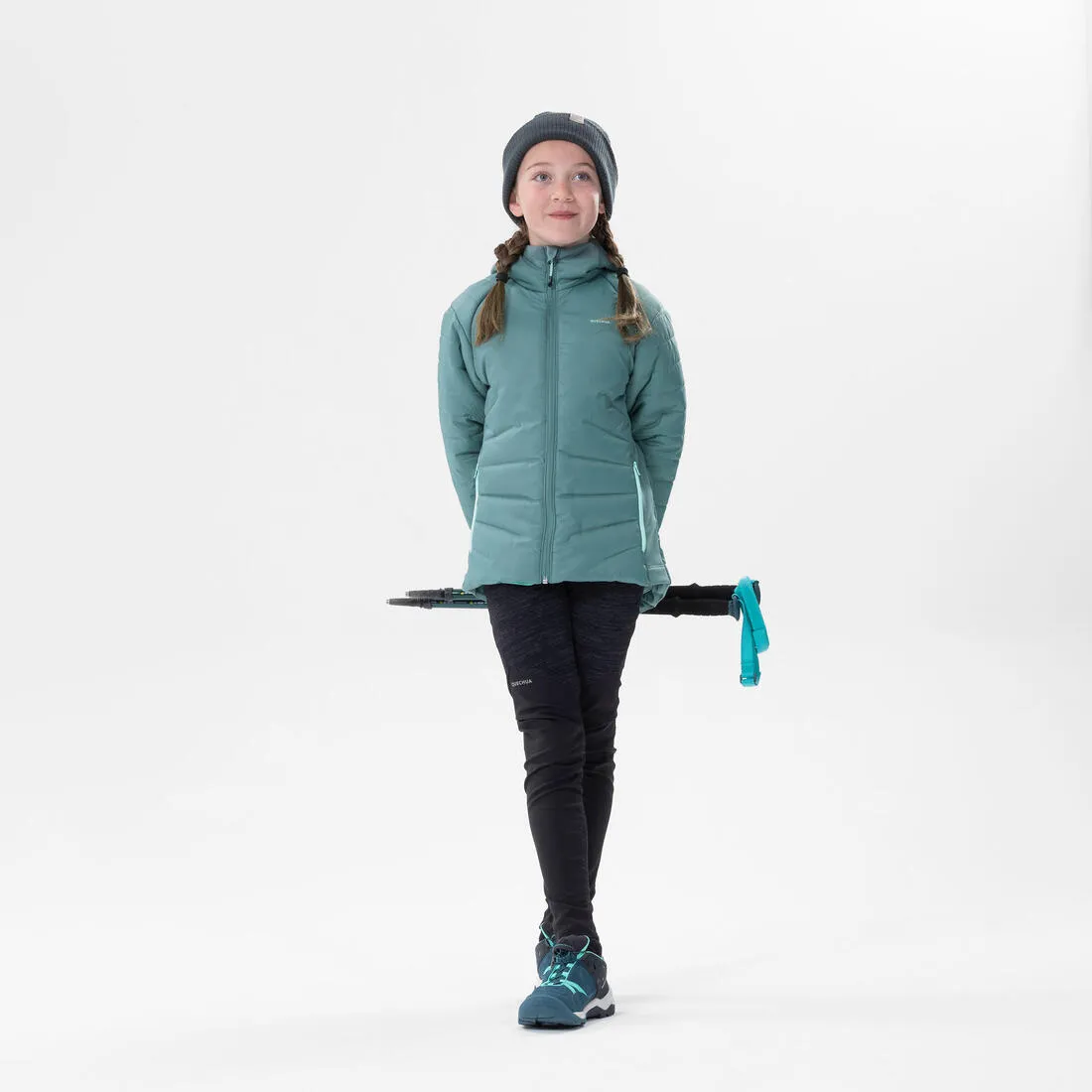 DOUDOUNE DE RANDONNÉE - HYBRIDE BLEU MARINE - ENFANT 7-15 ANS