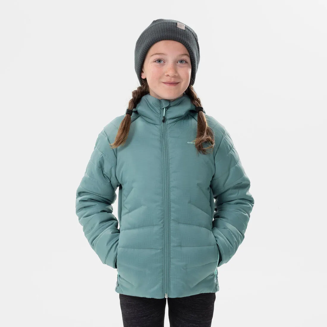 DOUDOUNE DE RANDONNÉE - HYBRIDE BLEU MARINE - ENFANT 7-15 ANS