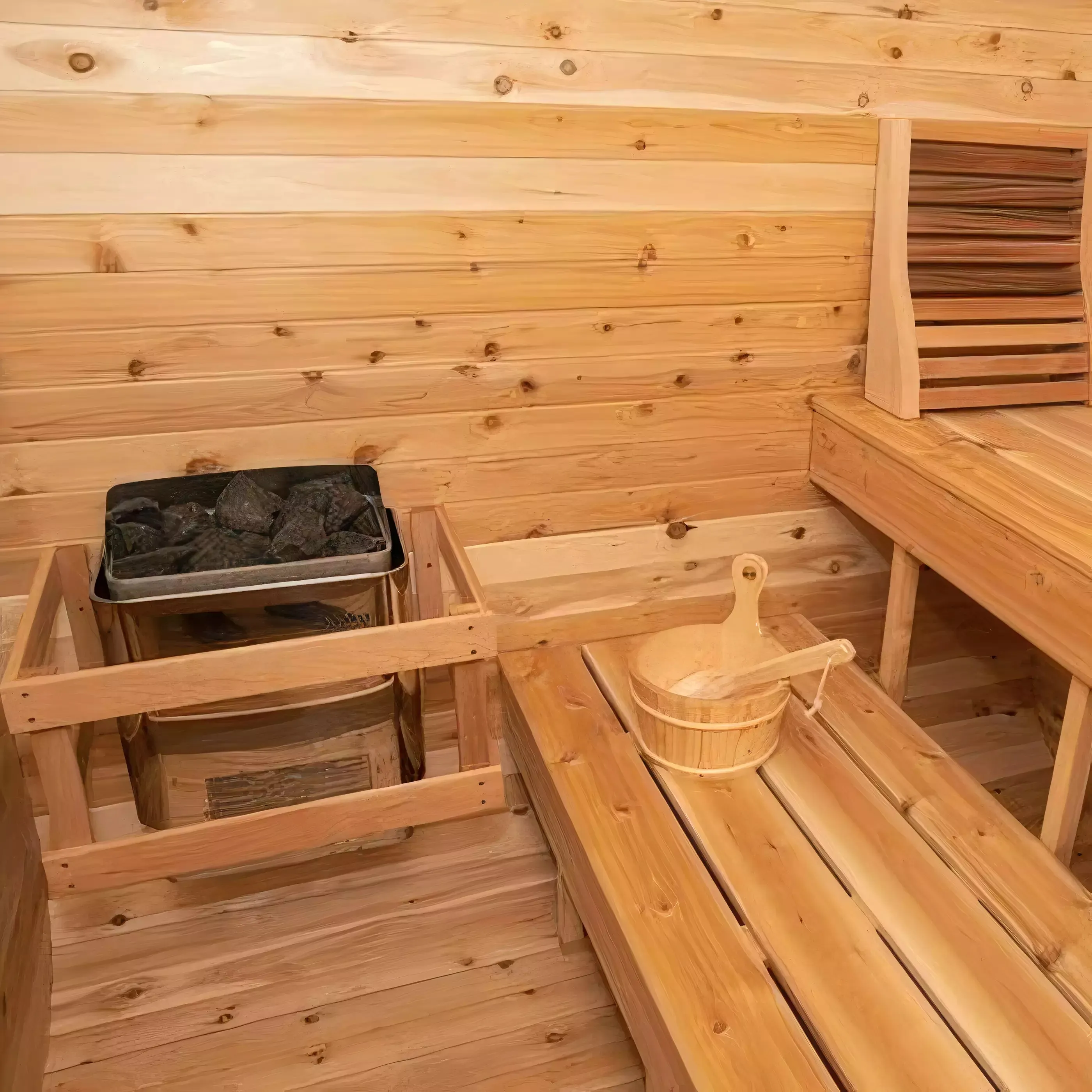 Dundalk CT Canadian Timber Luna 4 Person Sauna | Electric Heater