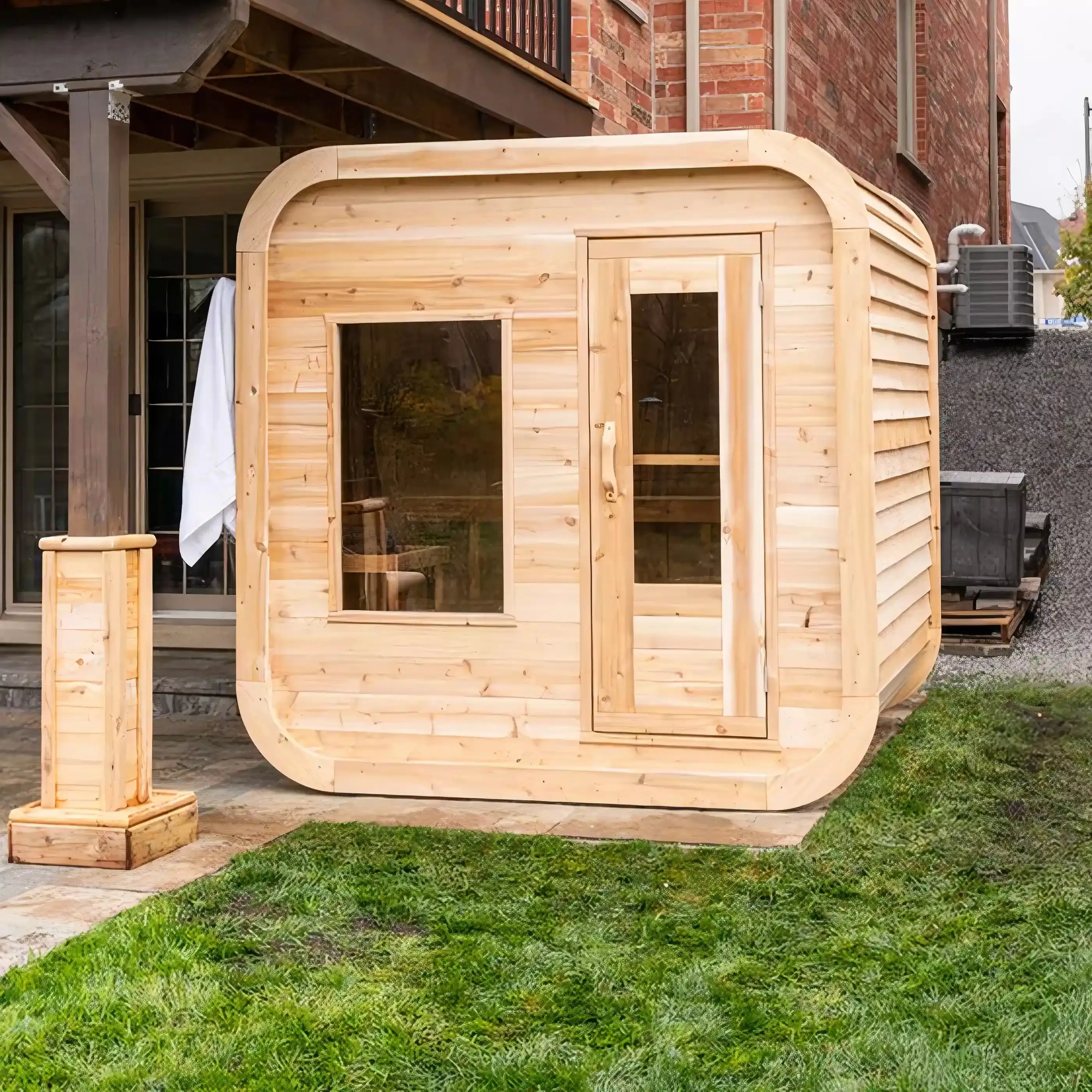 Dundalk CT Canadian Timber Luna 4 Person Sauna | Electric Heater
