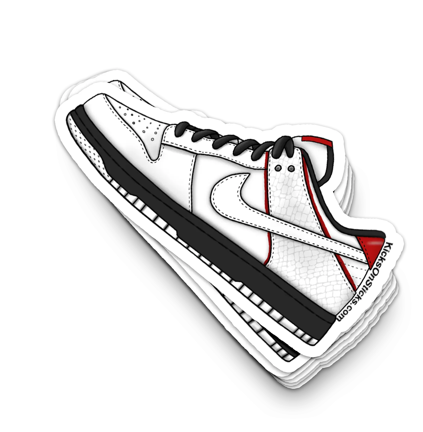 Dunk Low "Jordan Pack 2 White" Sneaker Sticker