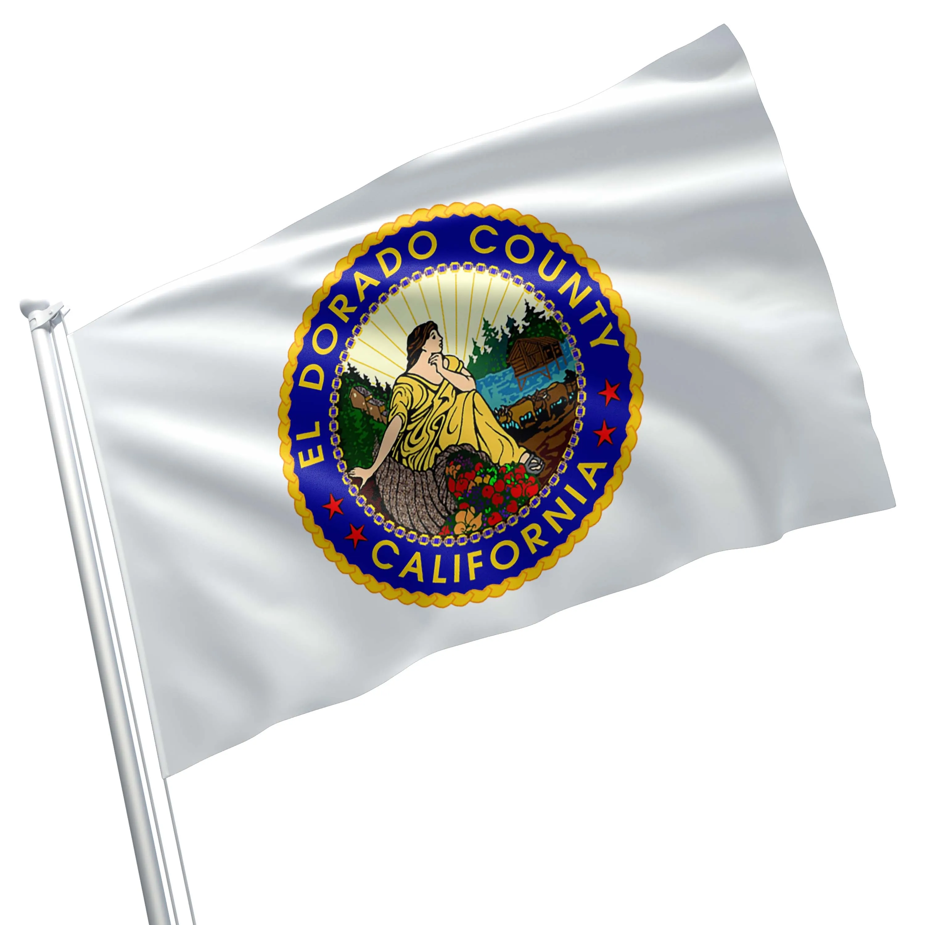 El Dorado County California State USA United States of America Flag Banner
