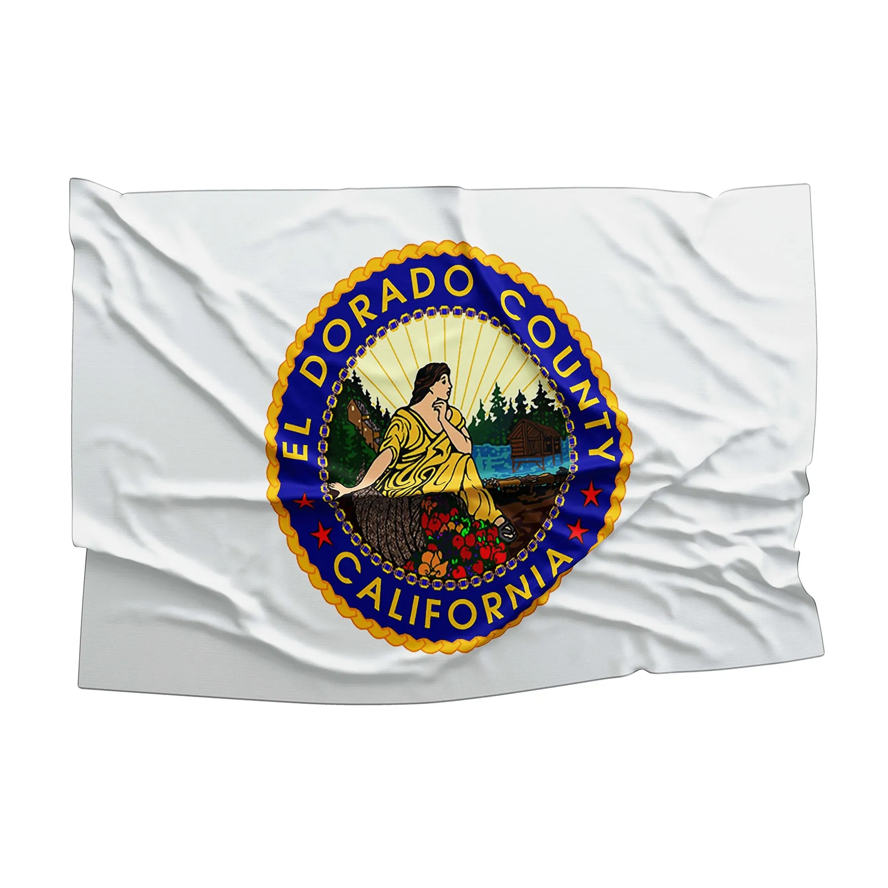 El Dorado County California State USA United States of America Flag Banner