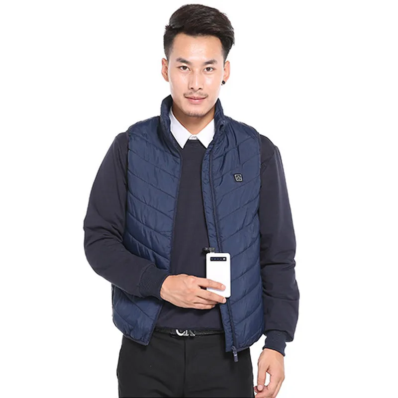 Electric Heated Vest Men Women Heating Waistcoat Thermal Warm Clothing Usb Heated Outdoor Vest Winter Heated Jacket