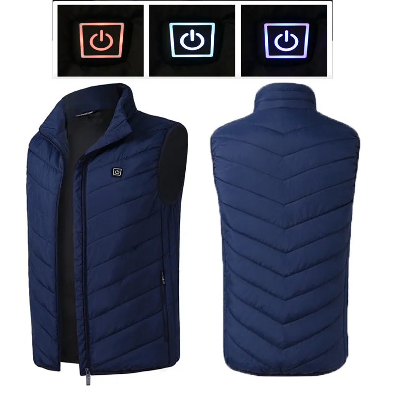 Electric Heated Vest Men Women Heating Waistcoat Thermal Warm Clothing Usb Heated Outdoor Vest Winter Heated Jacket