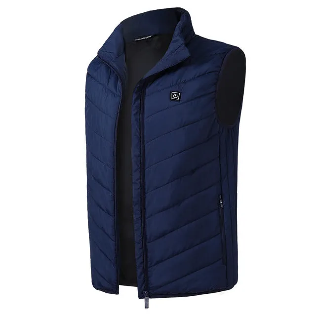 Electric Heated Vest Men Women Heating Waistcoat Thermal Warm Clothing Usb Heated Outdoor Vest Winter Heated Jacket