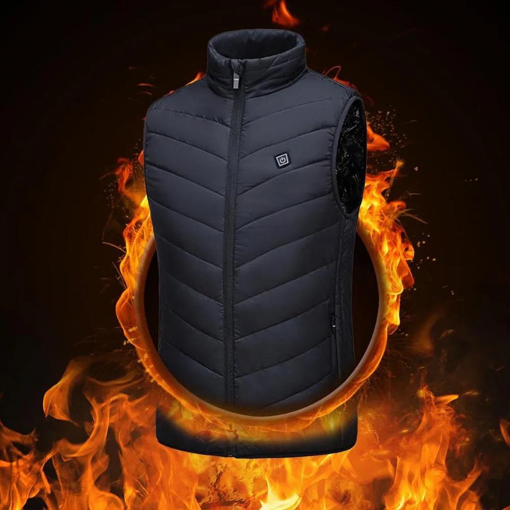 Electric Heated Vest Men Women Heating Waistcoat Thermal Warm Clothing Usb Heated Outdoor Vest Winter Heated Jacket