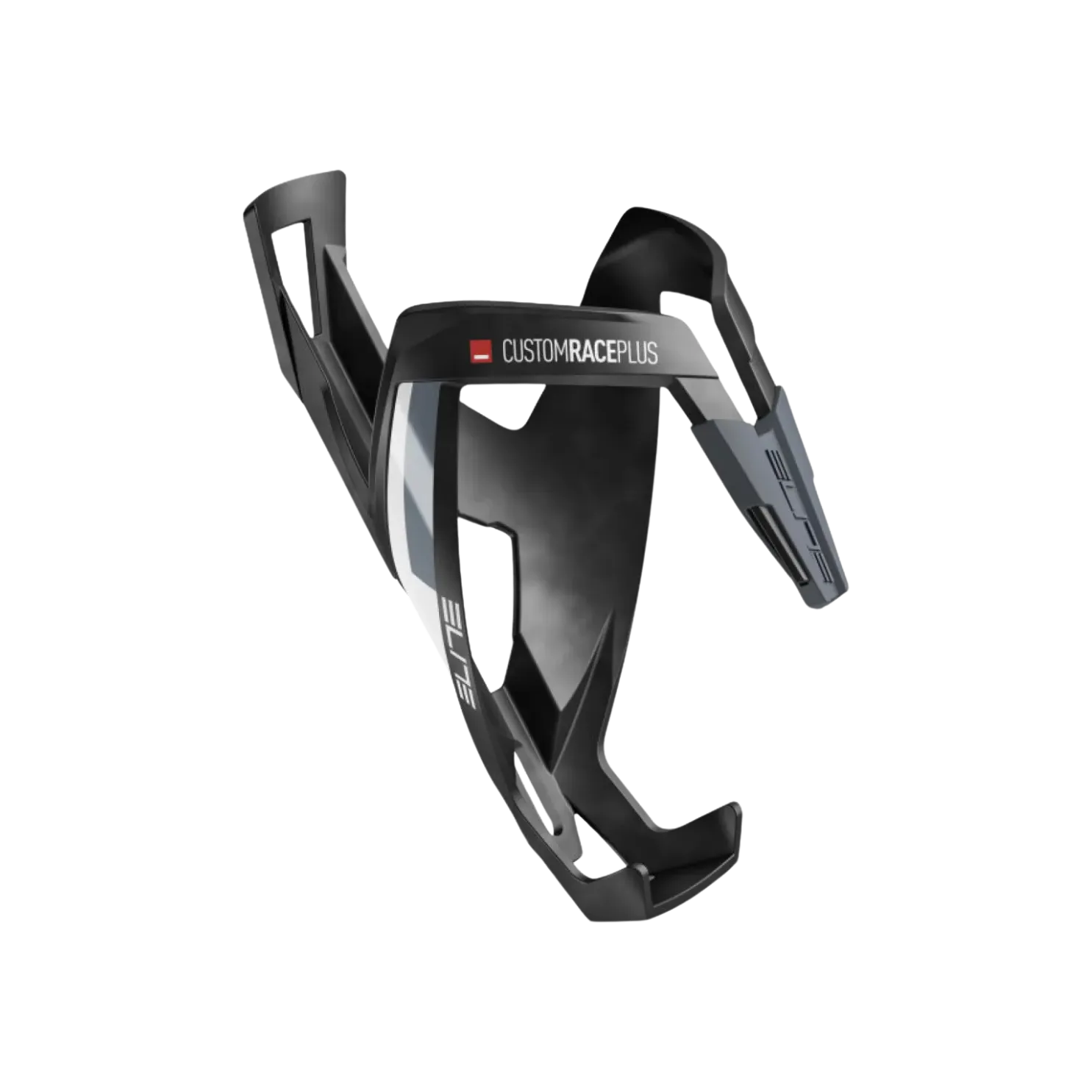 Elite Bottle Cage Custom Race Plus - Black/Glossy White
