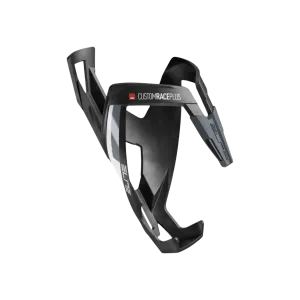 Elite Bottle Cage Custom Race Plus - Black/Glossy White