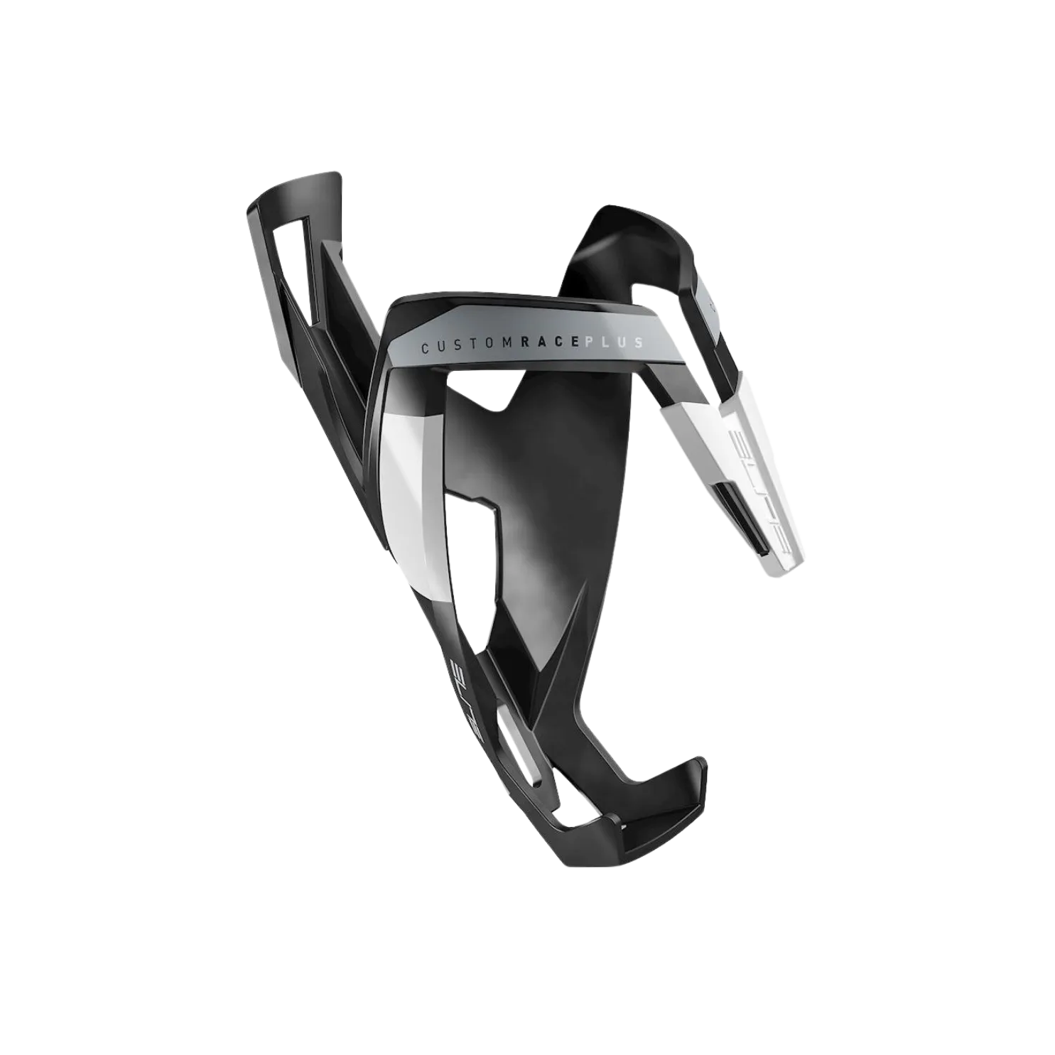 Elite Bottle Cage Custom Race Plus - Black/Matte White