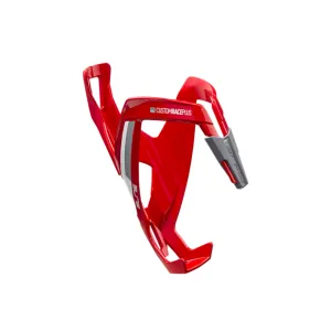 Elite Bottle Cage Custom Race Plus - Red/Glossy White