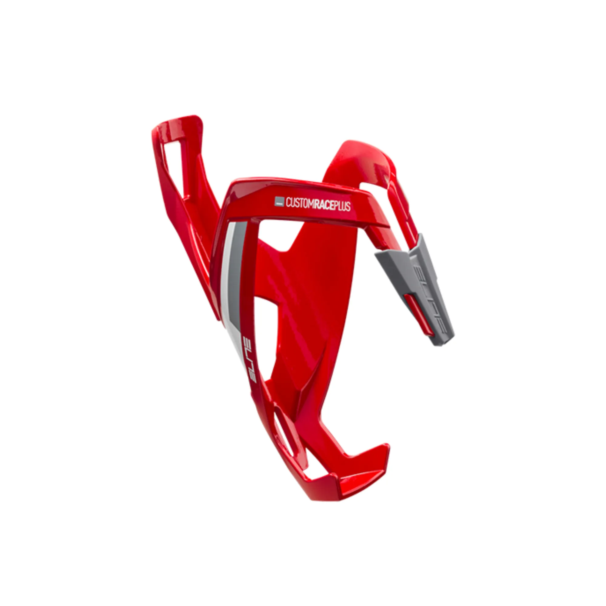 Elite Bottle Cage Custom Race Plus - Red/Glossy White