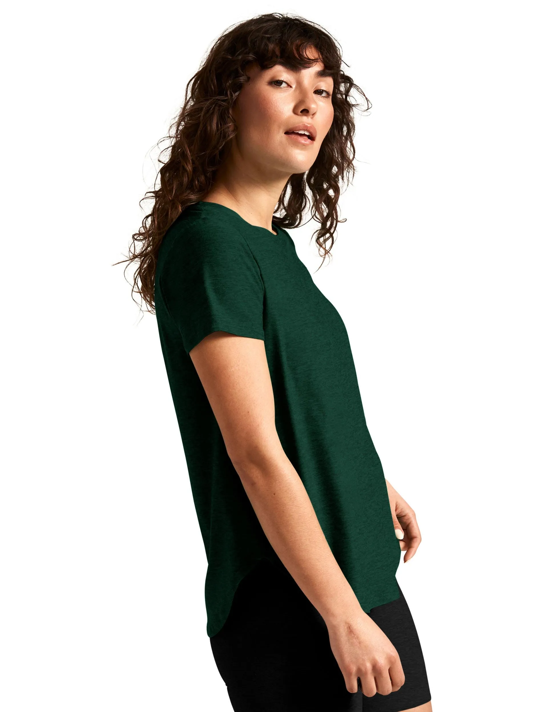 Featherweight On The Down Low Tee - Dark Spruce Green Heather