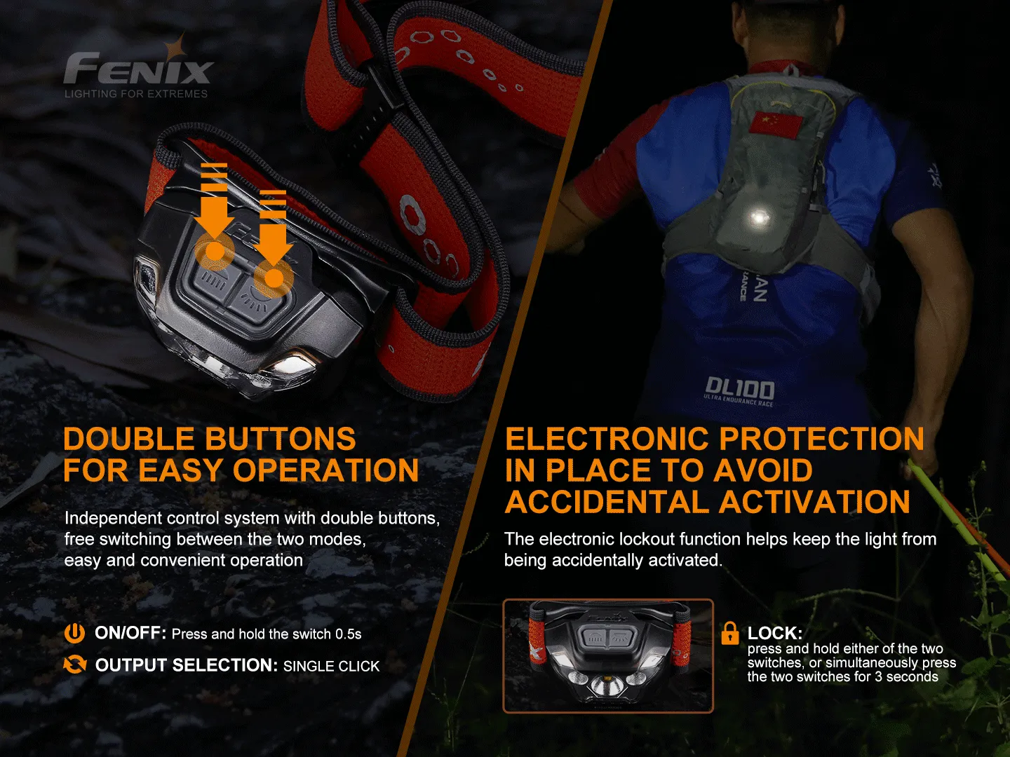 FENIX HL18R-T Lightweight Headlamp w/ Carry Case - 500 lumens