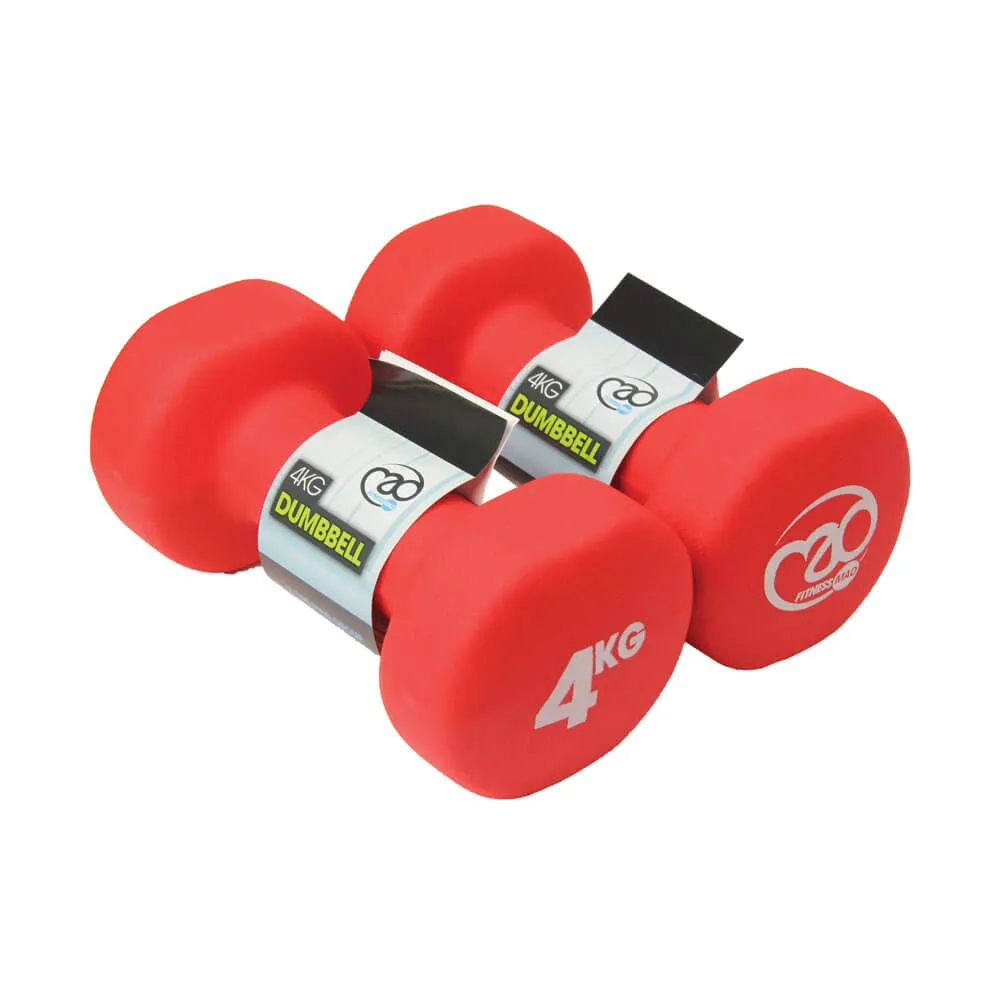 Fitness Mad Neoprene Dumbbells 4kg