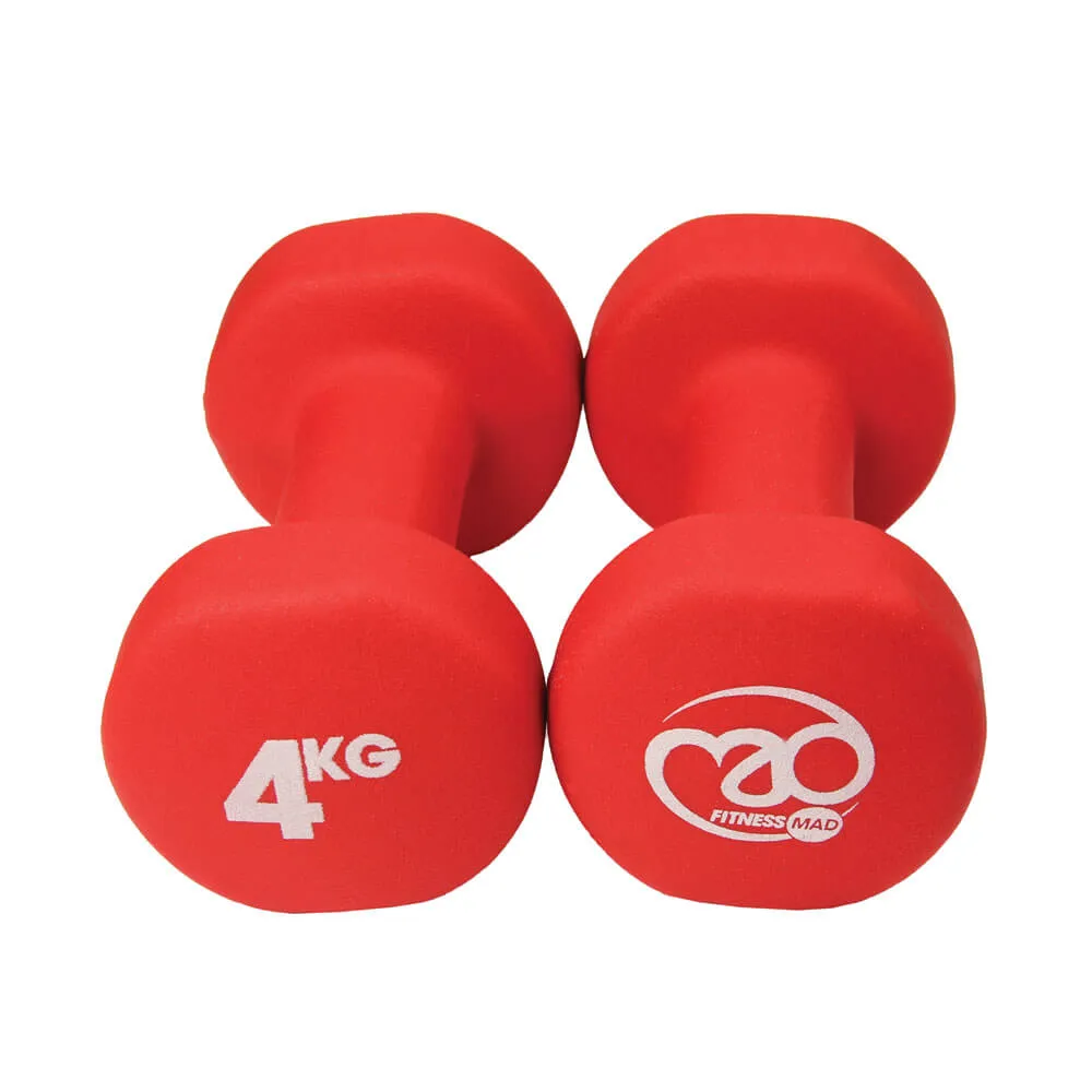 Fitness Mad Neoprene Dumbbells 4kg