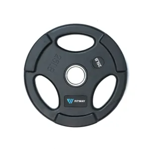 Fitway Olympic Rubber Grip Plate - 25lb
