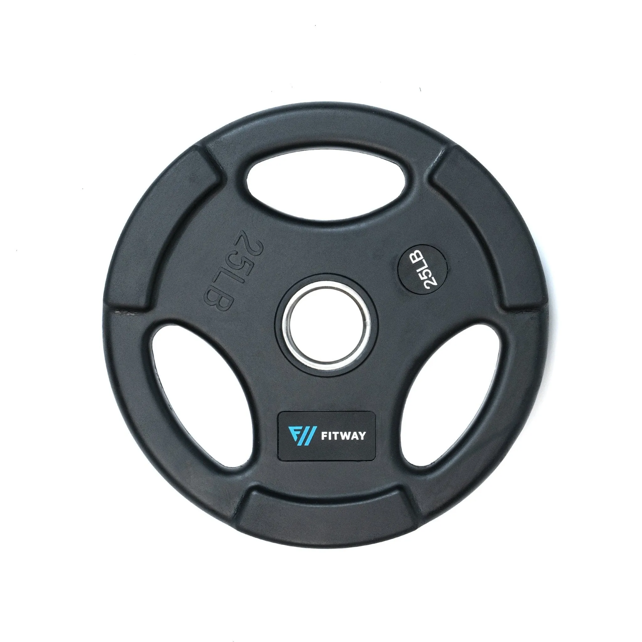 Fitway Olympic Rubber Grip Plate - 25lb