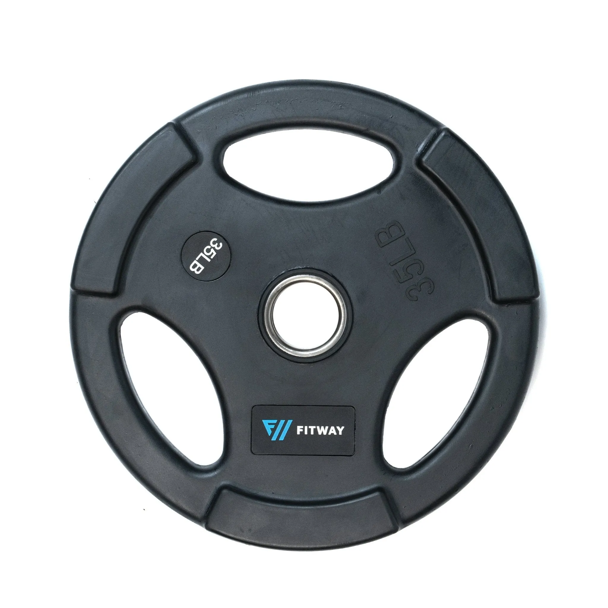 Fitway Olympic Rubber Grip Plate - 35lb