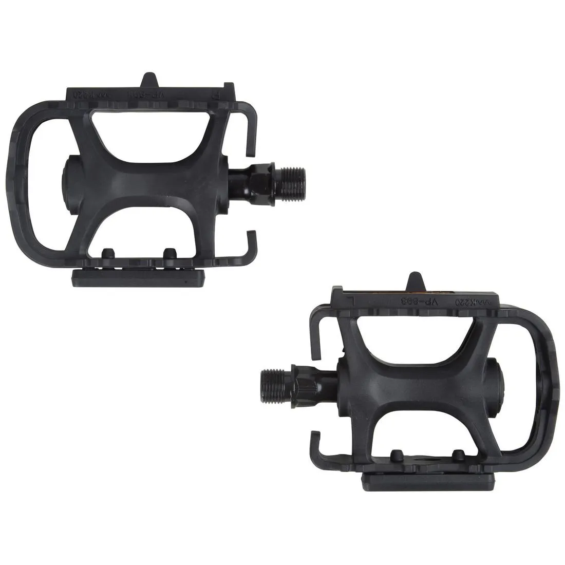 Flat Resin Mountain Bike Pedals 100 - Black