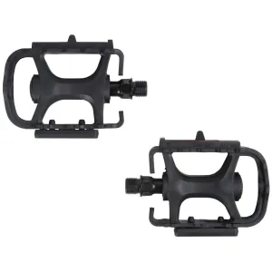 Flat Resin Mountain Bike Pedals 100 - Black
