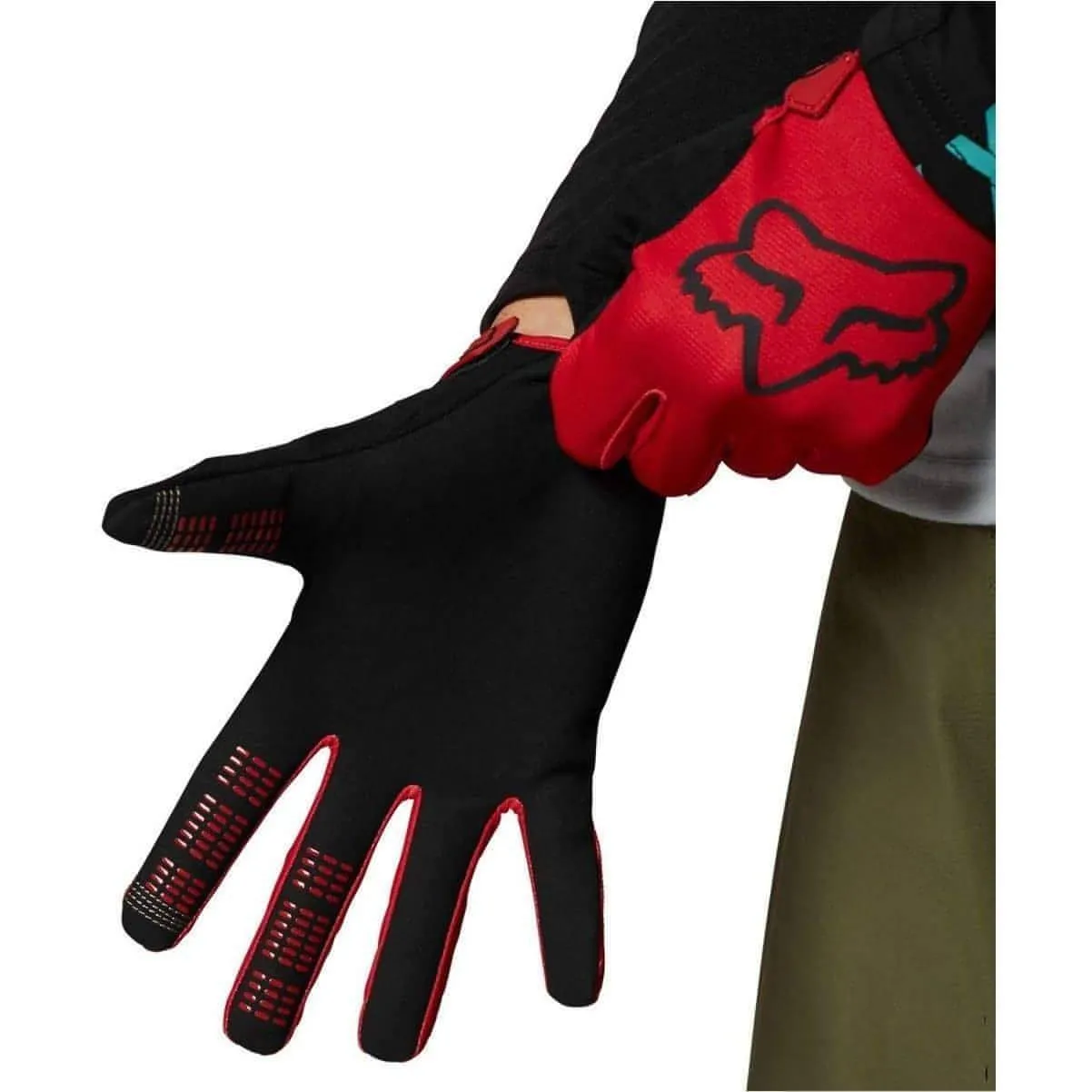 Fox Ranger Full Finger Cycling Gloves - Red