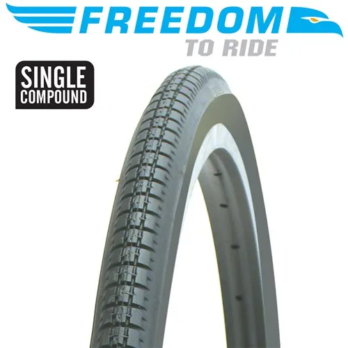 Freedom 27 X 1/4 Black Wire Bead Tyre