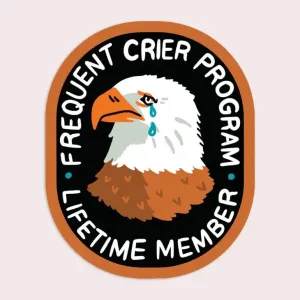 Frequent Crier Eagle Sticker