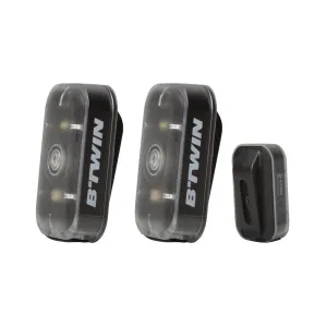 Front/Rear LED Bike Light Set ST 500 USB 5 to 15 lumens - Black