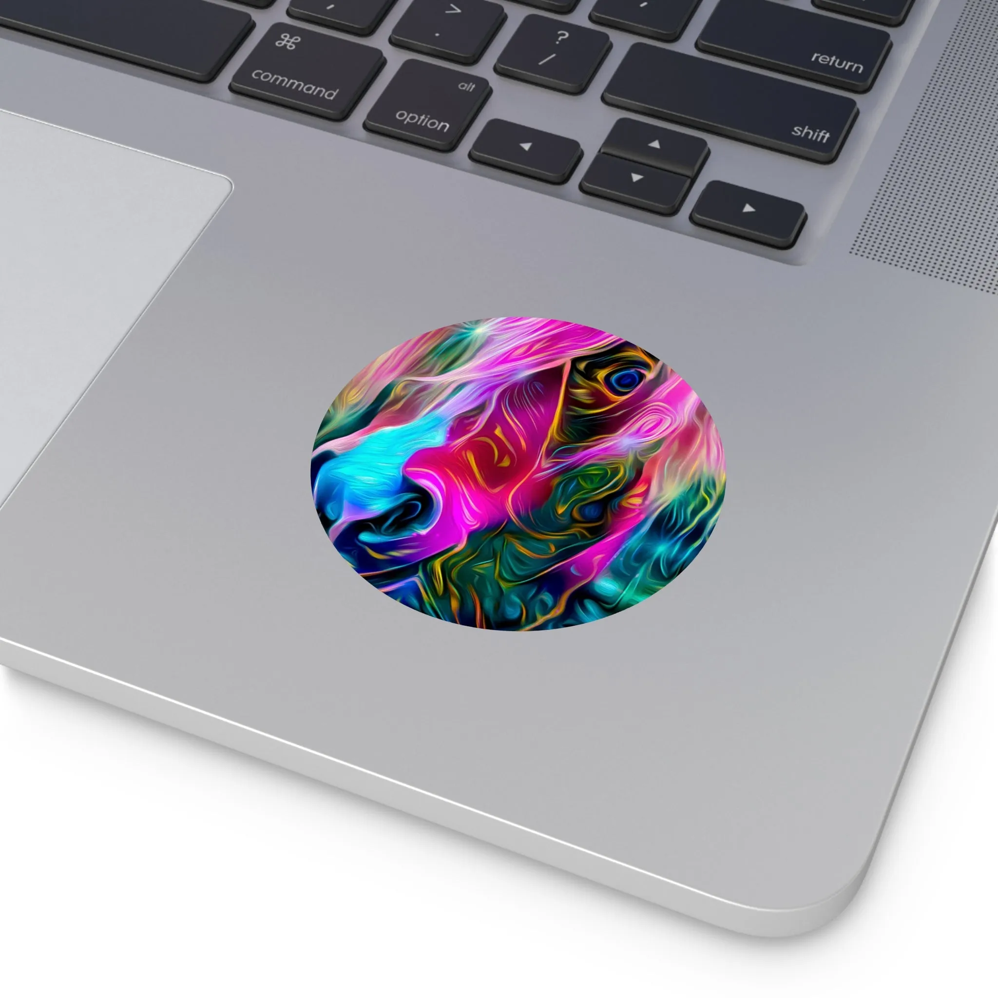 Galaxy Frog Horse Round Vinyl Stickers