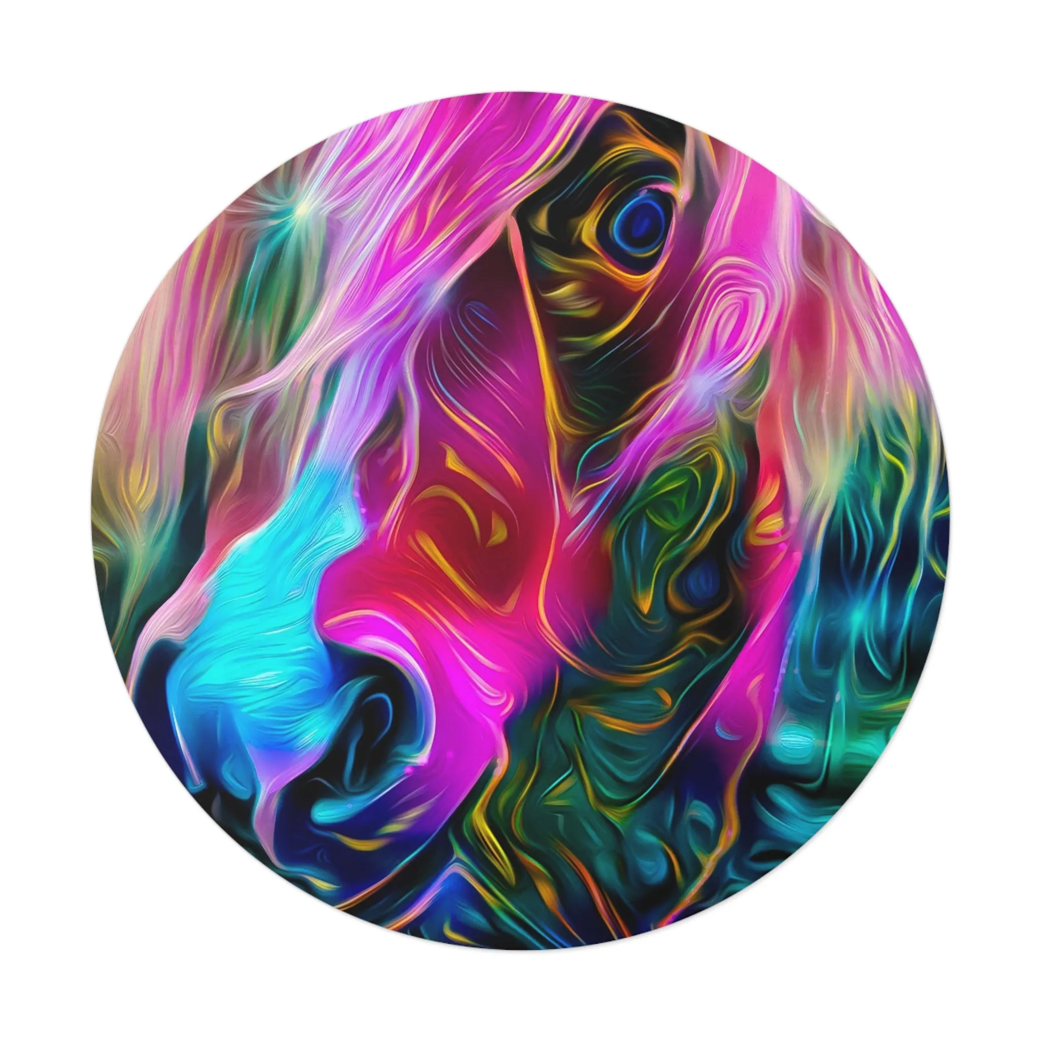 Galaxy Frog Horse Round Vinyl Stickers