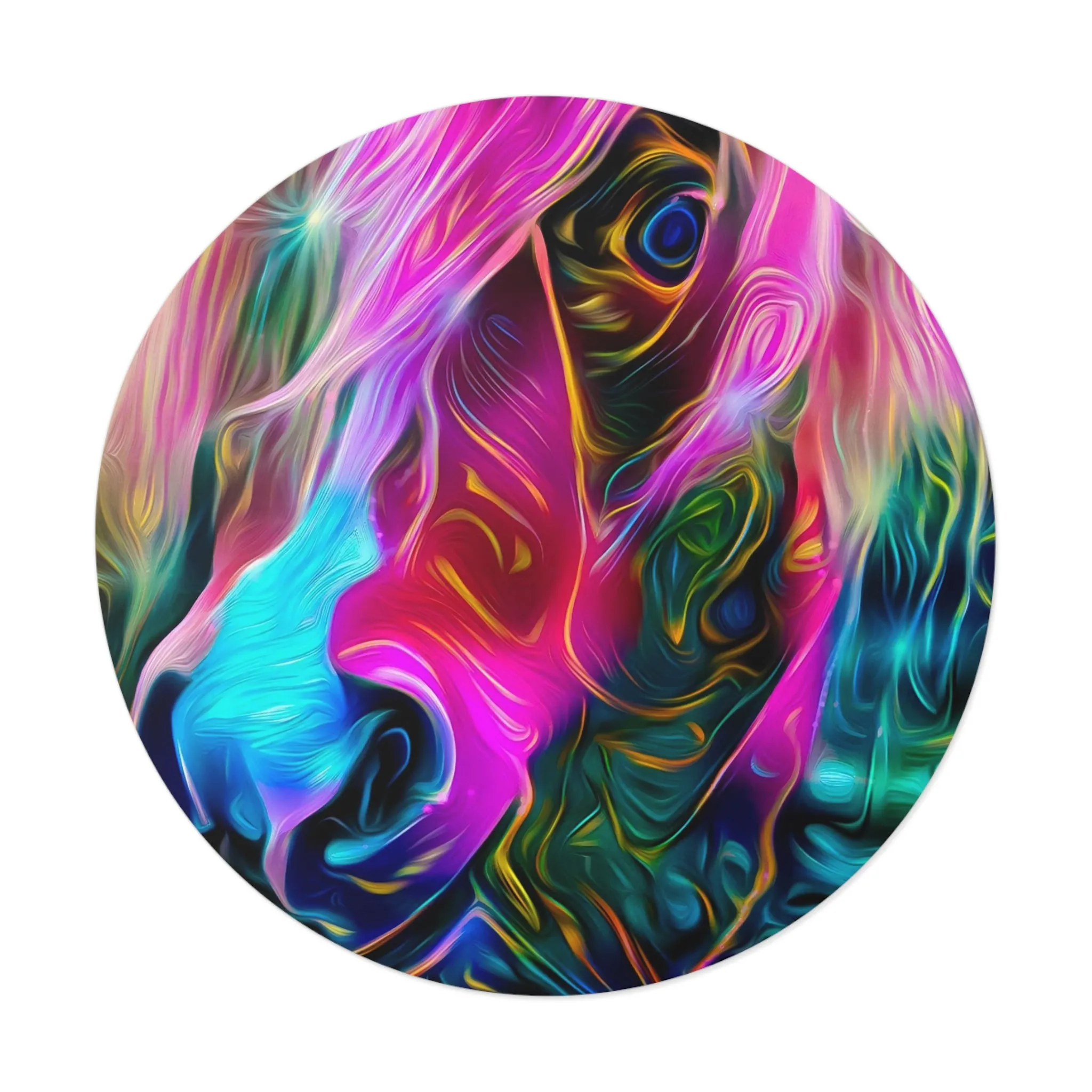Galaxy Frog Horse Round Vinyl Stickers