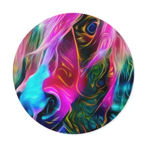 Galaxy Frog Horse Round Vinyl Stickers