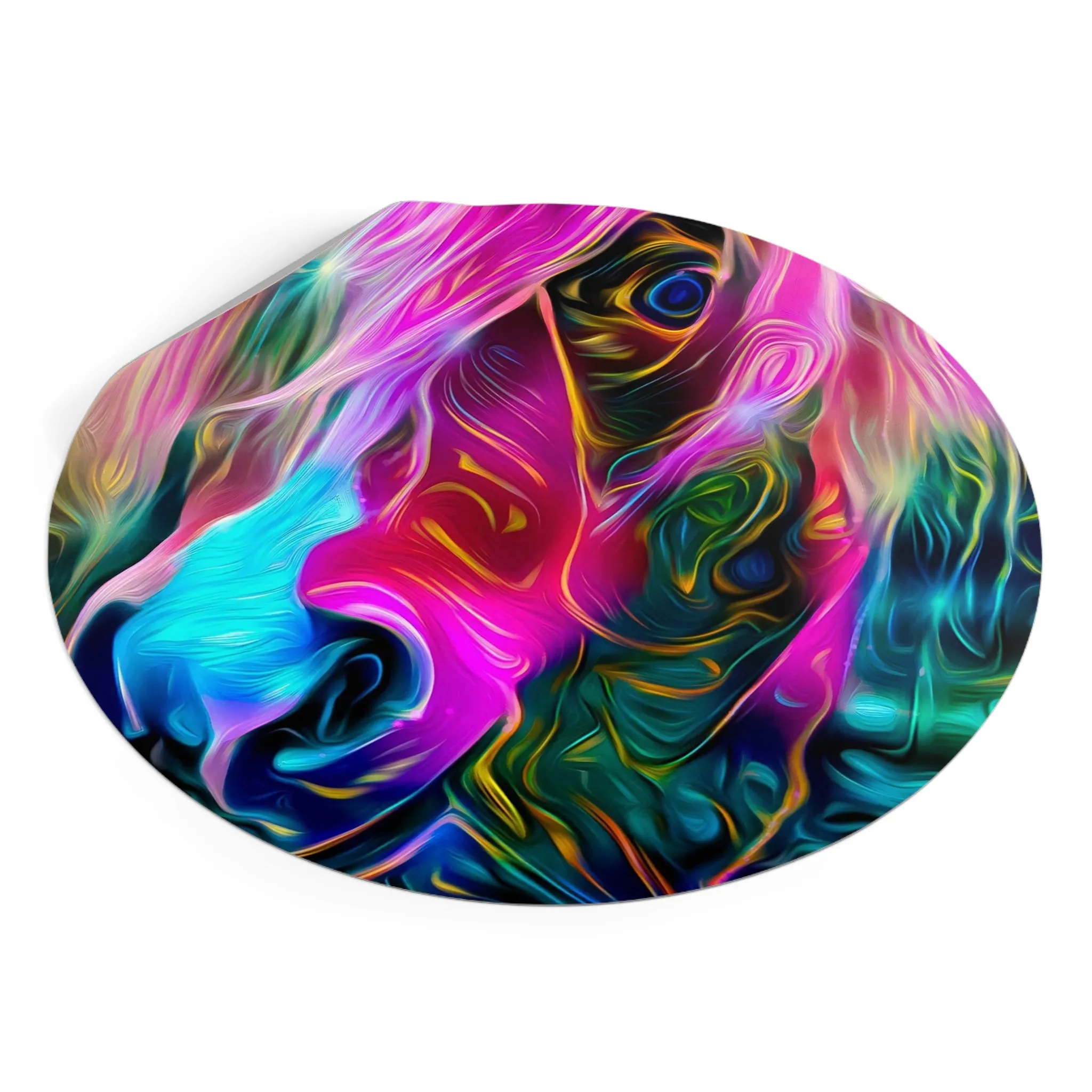 Galaxy Frog Horse Round Vinyl Stickers