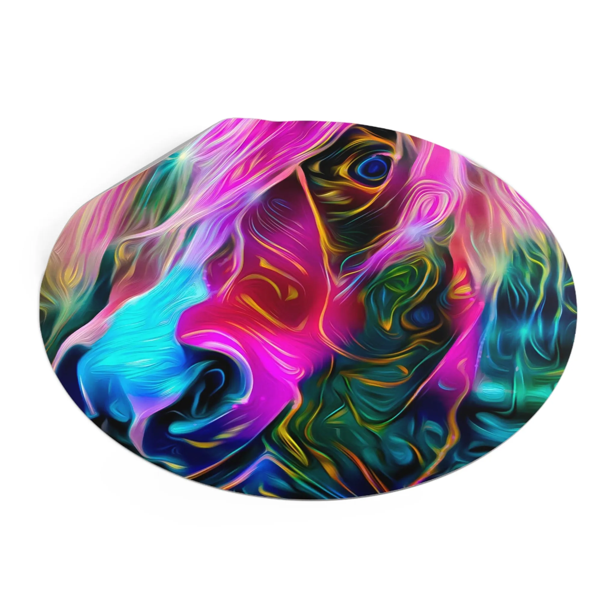 Galaxy Frog Horse Round Vinyl Stickers